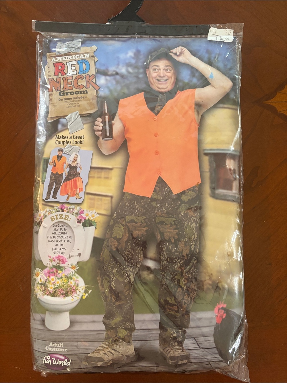 Fun World Orange Men’s Redneck Groom Costume
